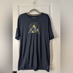 Smartwool Men’s Geo Phase Active Short Sleeve Graphic Tee Navy Blue Size Large